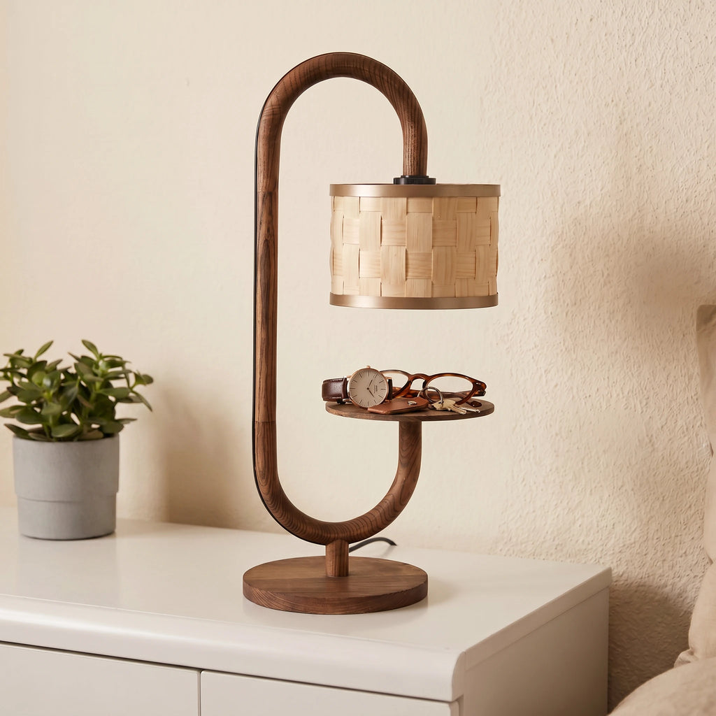 Acus Table Lamp with Side Tray