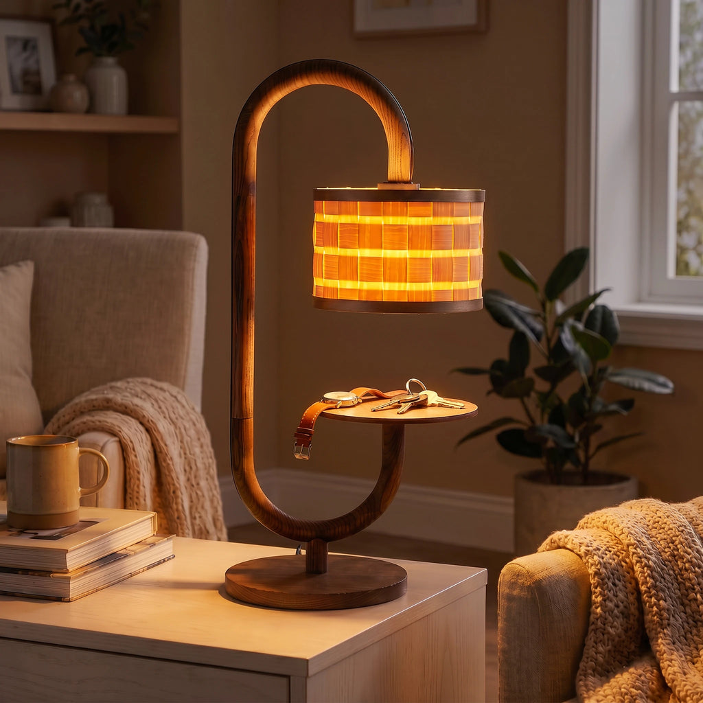 Acus Table Lamp with Side Tray