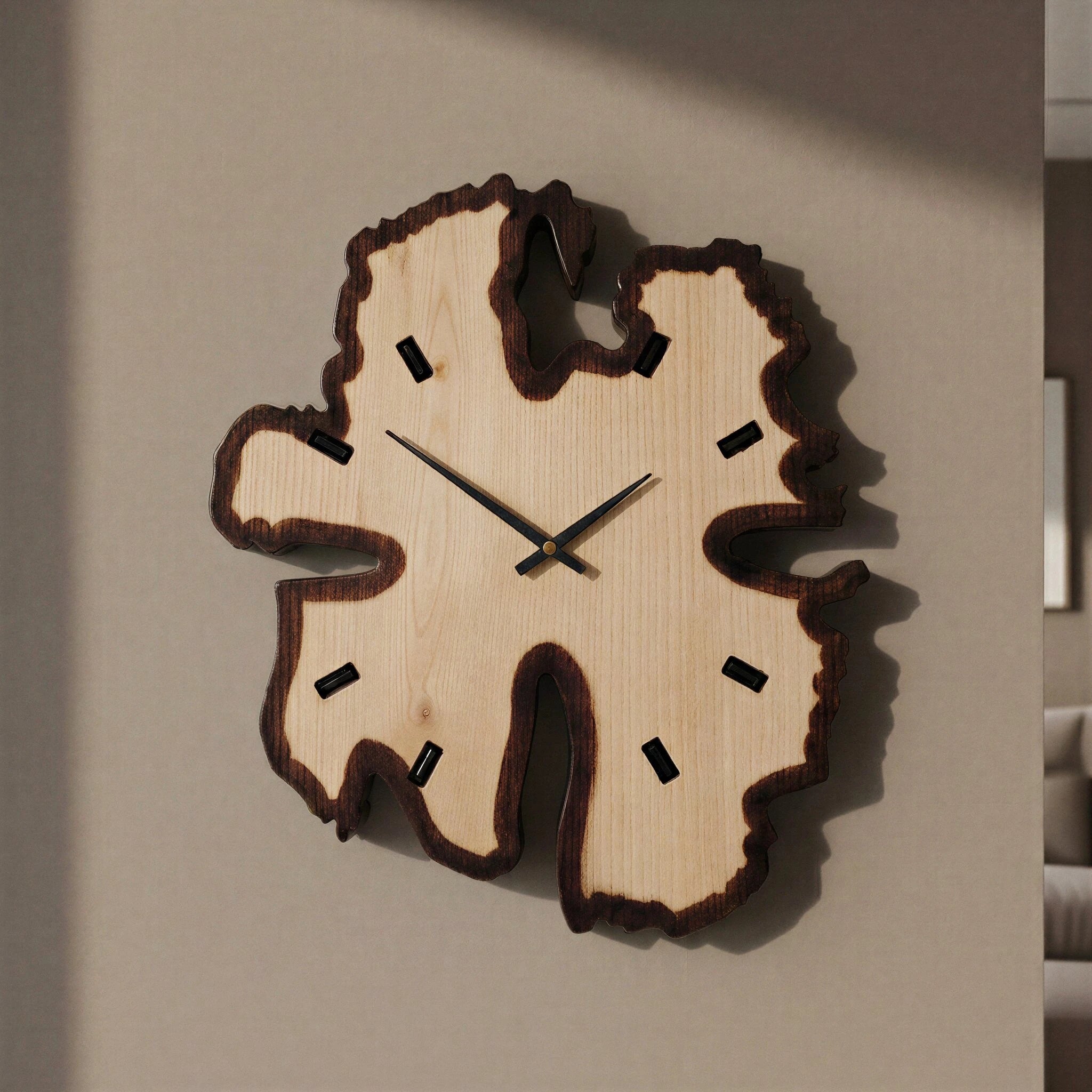 Organic Wall Clock (Natural Wood)