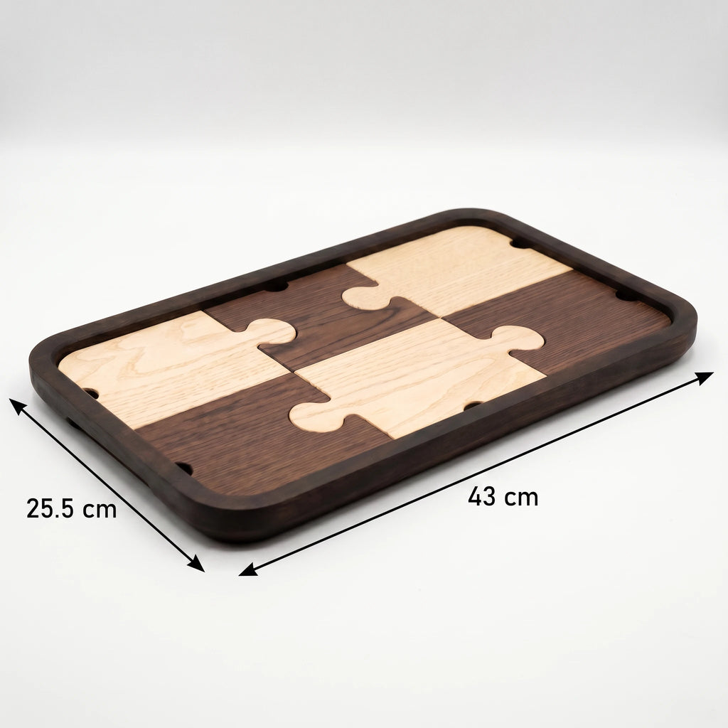 Puzzle Serving Tray & Coaster Set