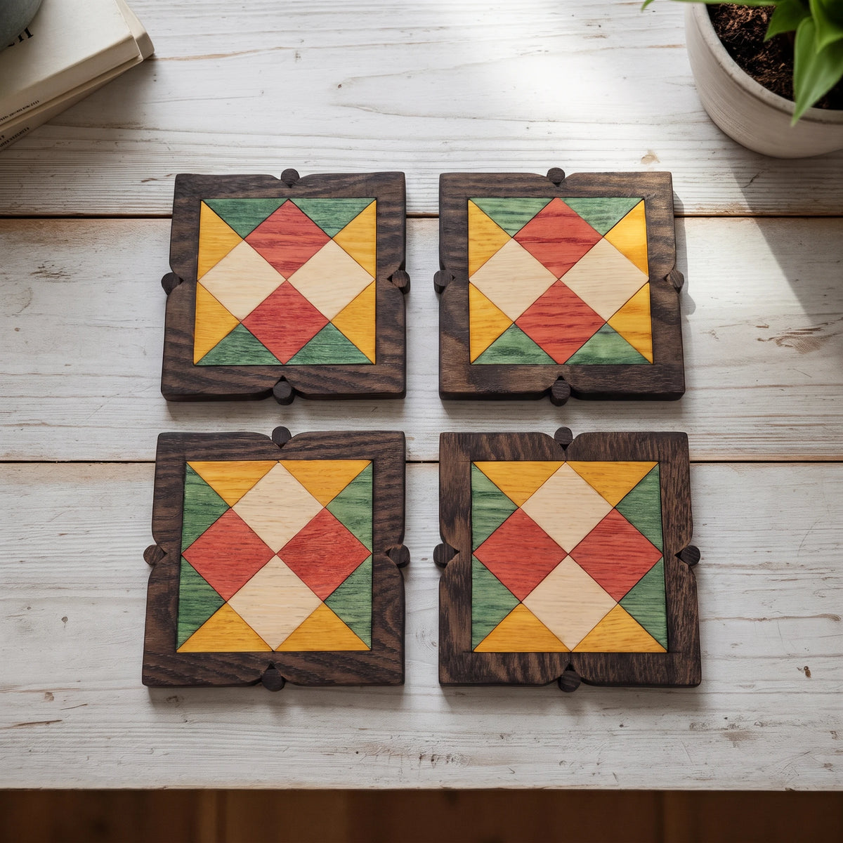 Sama Coaster Set | Glass Coasters