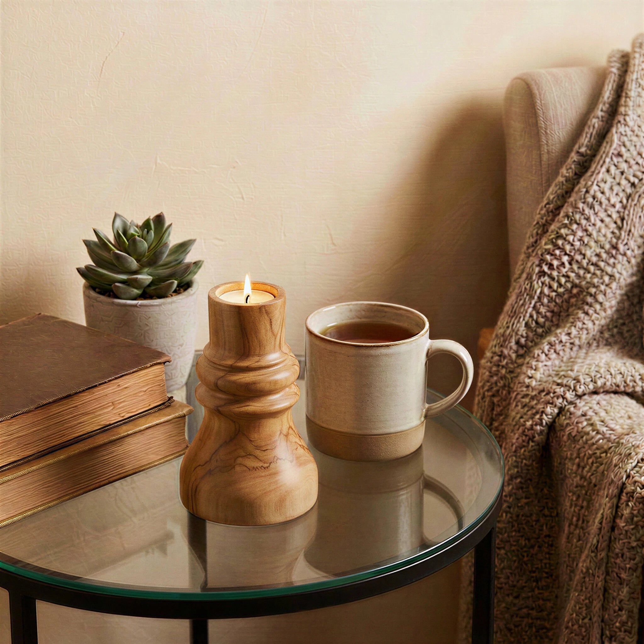 Sepia Candle Holder
