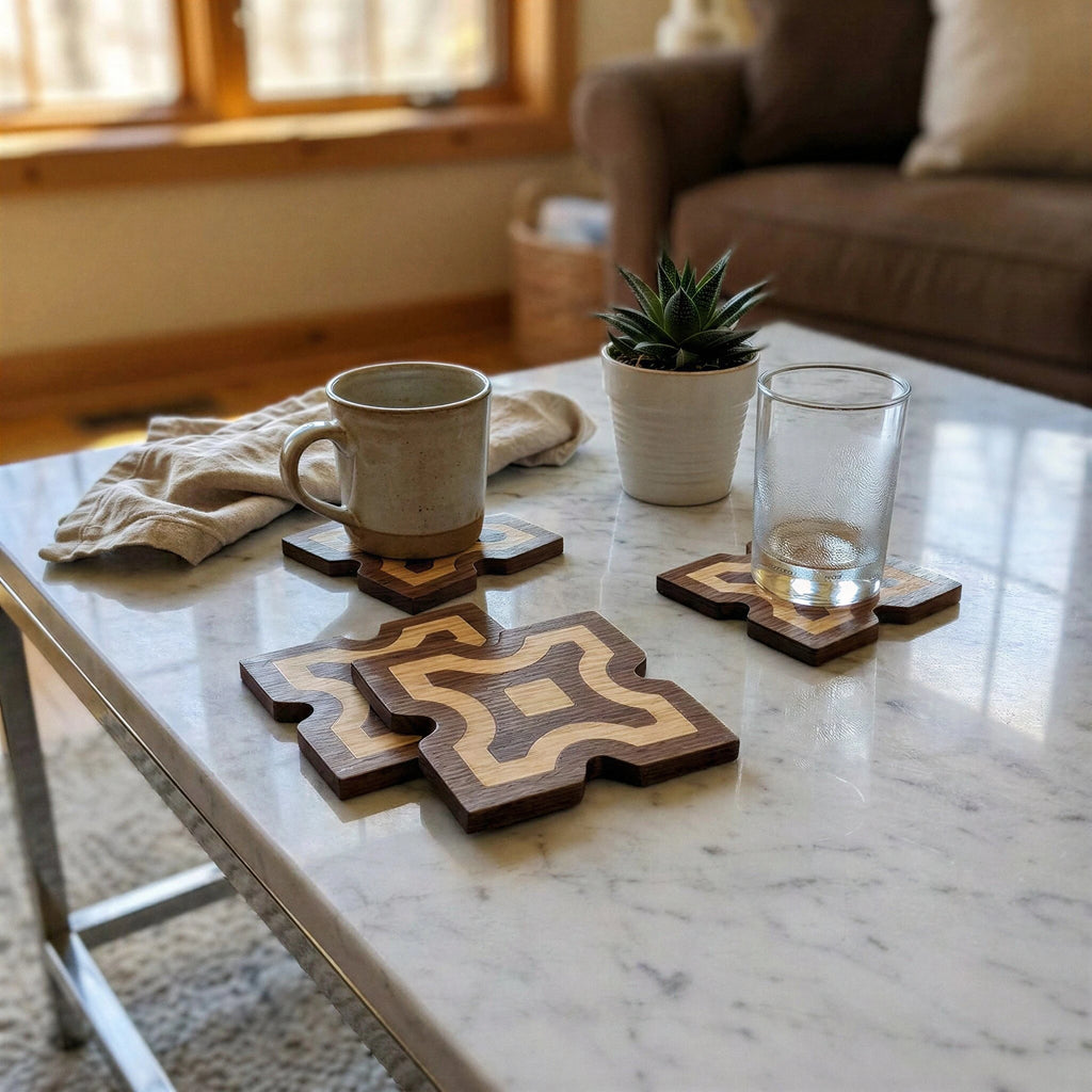 Tessera Wooden Coaster Set