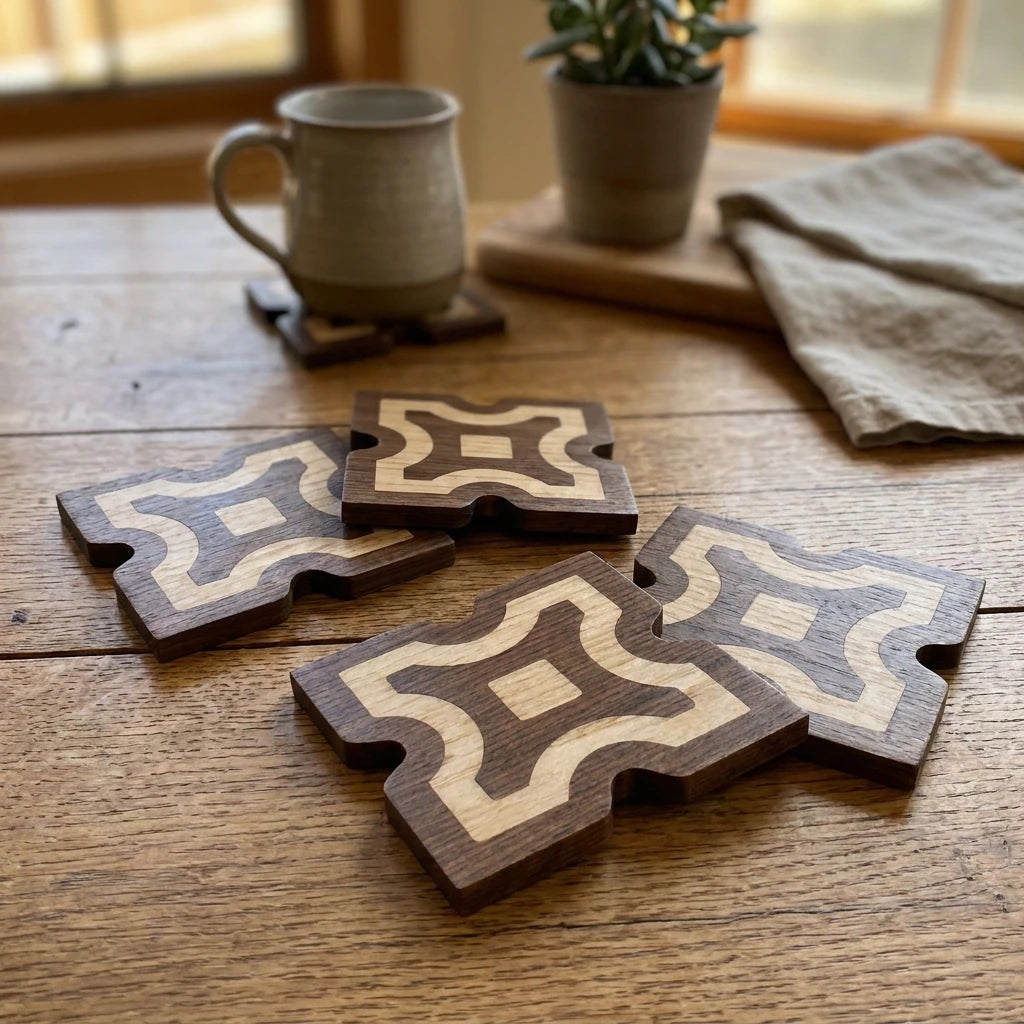 Tessera Wooden Coaster Set